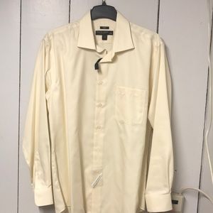 NWT Pronto Uomo Men’s Pale yellow dress shirt